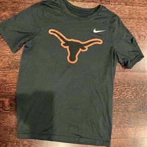 Nike Kids Black Tee with Orange Longhorn